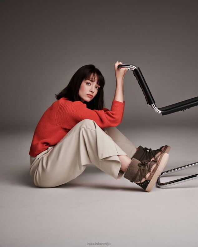 INUIKII ženske kodrasti kamen HVNB164 obutev olivno