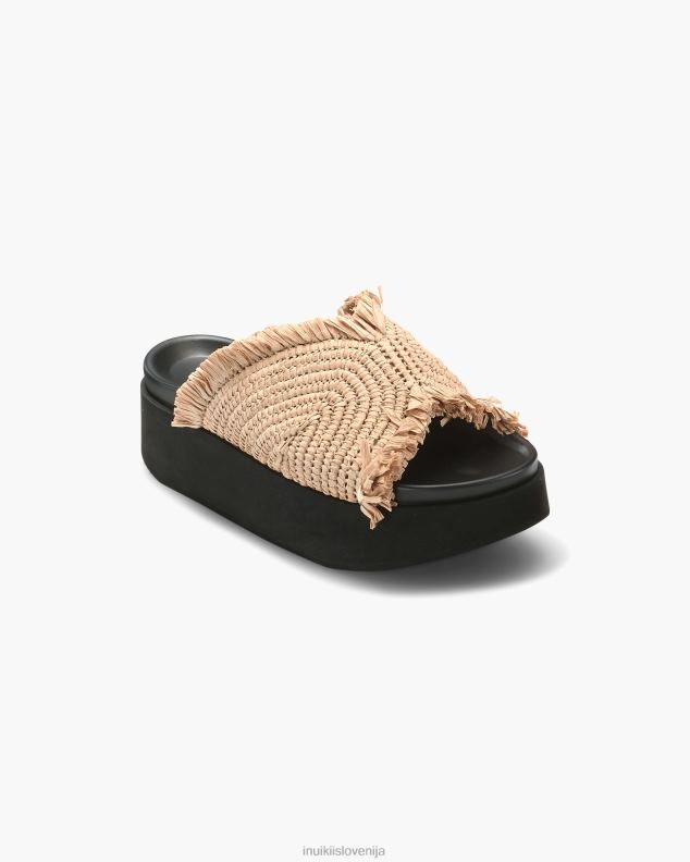 INUIKII ženske platforma rafija luna HVNB81 obutev bela