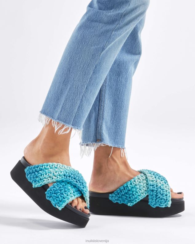 INUIKII ženske platforma tkana batika HVNB19 obutev modra