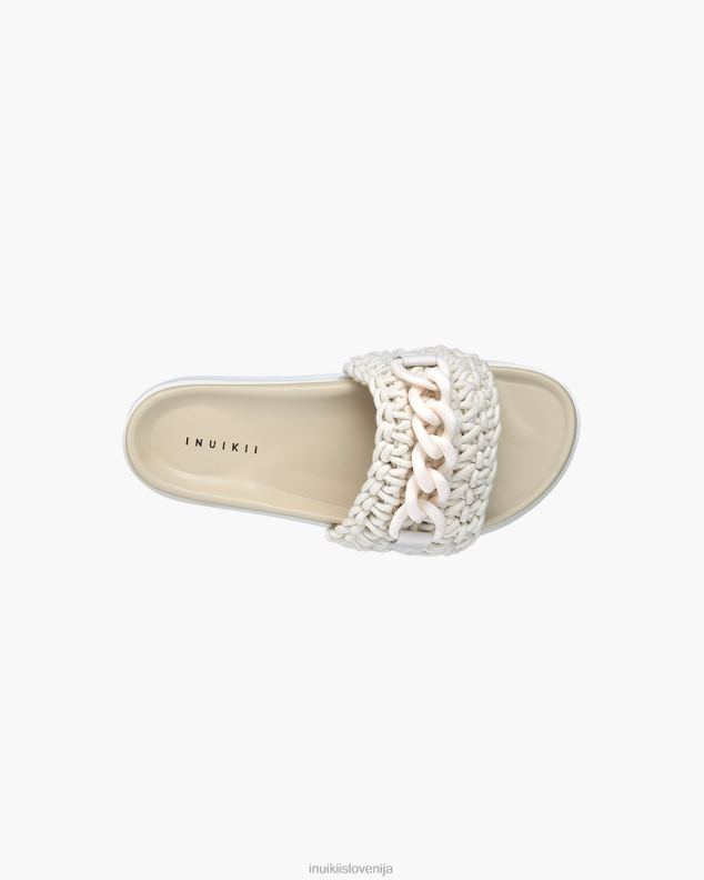 INUIKII ženske pletena verižna platforma HVNB15 obutev krema