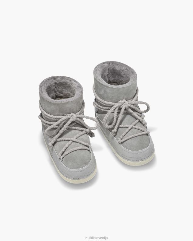INUIKII ženske klasični škorenj HVNB122 obutev svetlo siva
