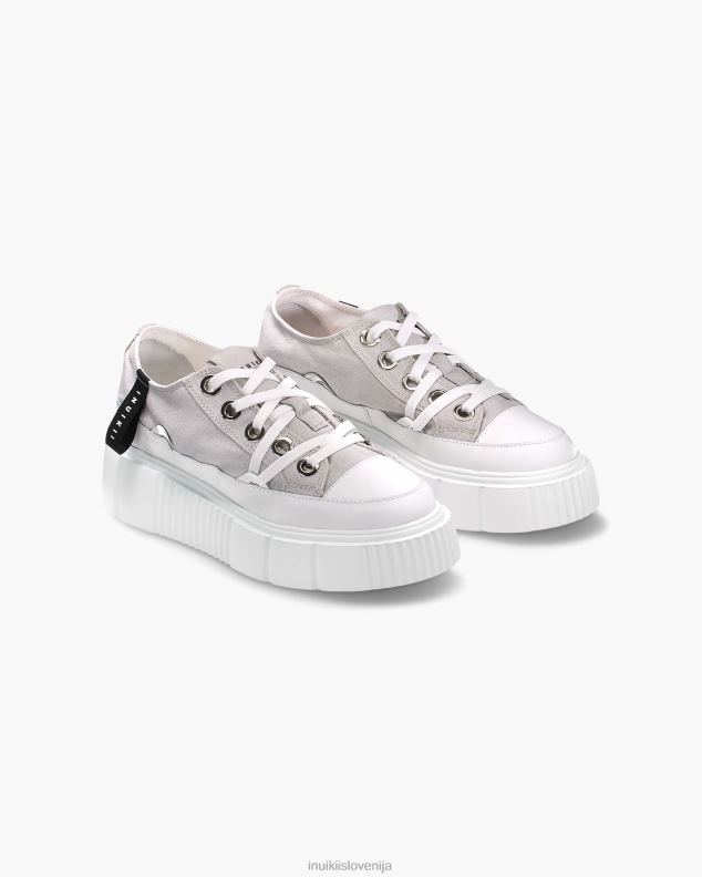 INUIKII ženske matilda platno nizko HVNB40 obutev stara svetlo siva