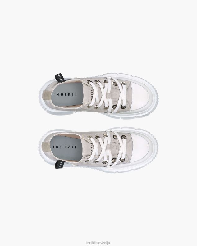 INUIKII ženske matilda platno nizko HVNB40 obutev stara svetlo siva