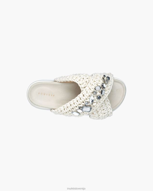 INUIKII ženske tkani kamni HVNB2 obutev prava bela
