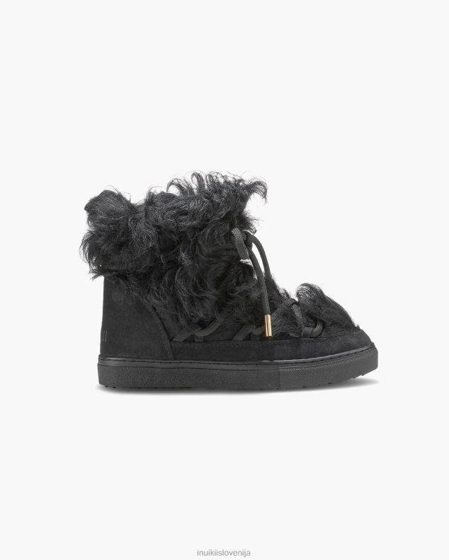 INUIKII ženske dolgi kodrasti HVNB216 obutev Črna