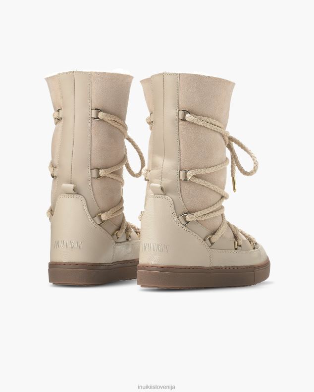 INUIKII ženske klasična visoka čipka HVNB129 obutev bež