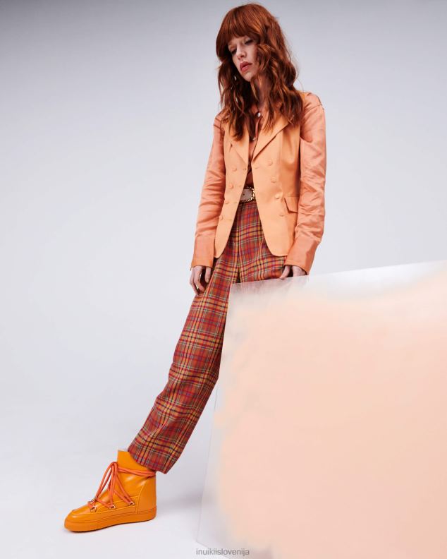 INUIKII ženske polni usnjeni naplak HVNB190 obutev oranžna