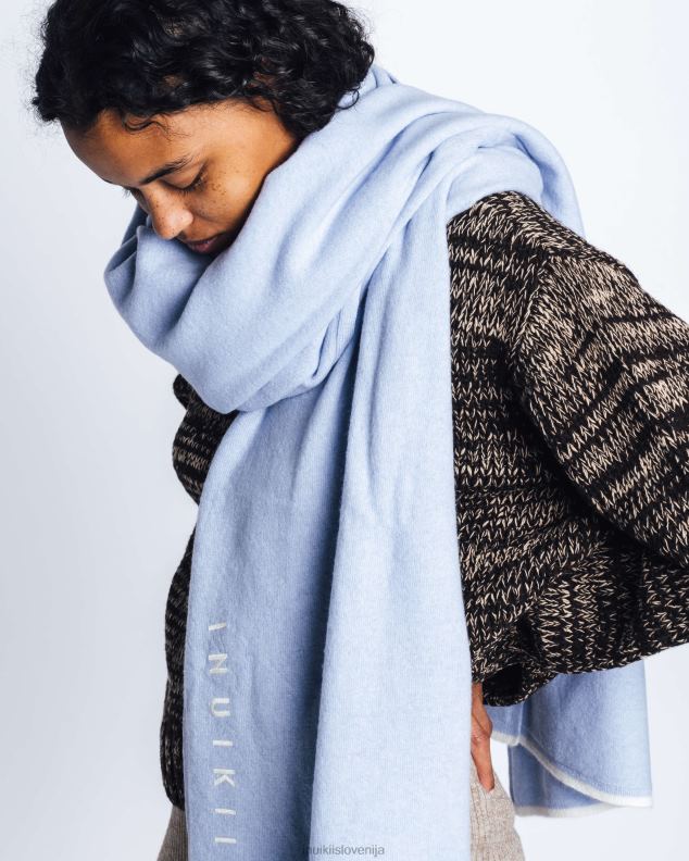 INUIKII ženske prevelik volneni šal HVNB308 dodatki modra