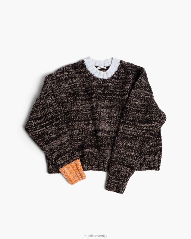 INUIKII ženske sproščen pleten pulover HVNB269 oblačila rjava - bež